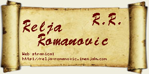Relja Romanović vizit kartica